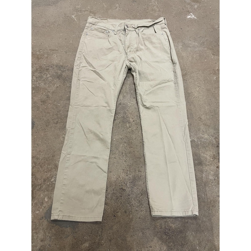 Levis 514 Jeans Mens 36x30 Beige Denim Straight Leg Zip Fly PC9 00514-1865